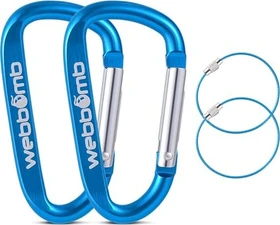 webbomb Schnapphaken Materialkarabiner 6.7cm light blue