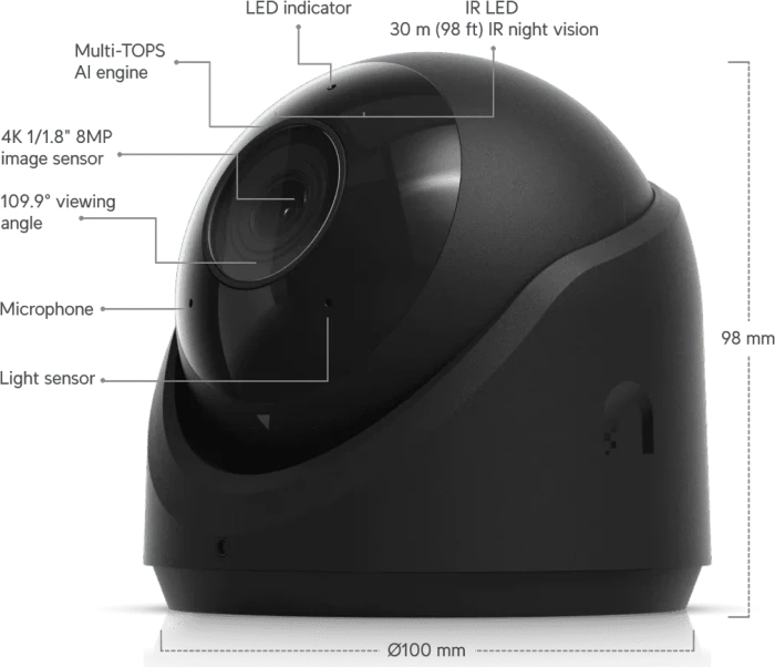 Ubiquiti UniFi G6 Turret, schwarz