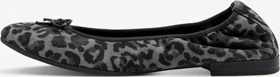 Tamaris Leder Ballerina grau/schwarz (Damen)