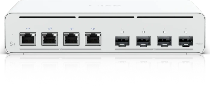 Ubiquiti UISP Switch Desktop 10G Managed Switch, 4x RJ-45, 4x SFP+, 160W passiv PoE
