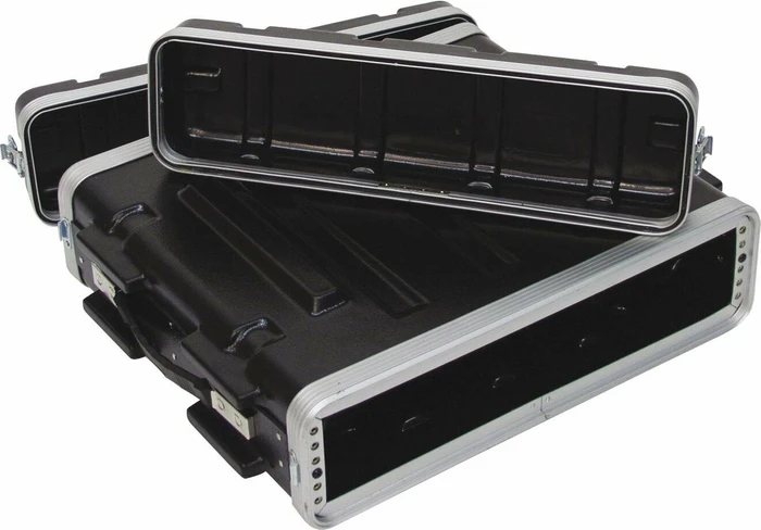 Roadinger Kunststoff-Rack KR-19, 2HE, DD, schwarz