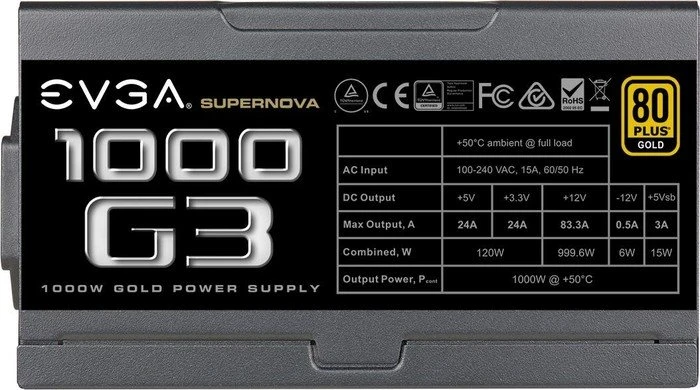 EVGA SuperNOVA G3 1000 1000W, ATX