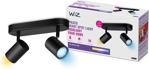 WiZ Imageo GU10 RGB Spot 2-flammig schwarz