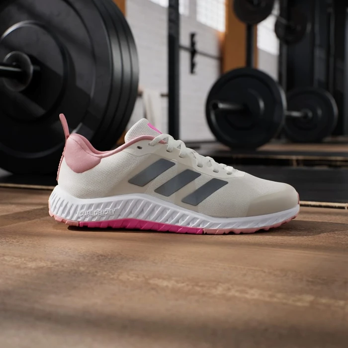 adidas Everyset Trainer chalk white/iron metallic/lucid pink (Damen)