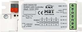 MDT RGBW LED Controller AKD 4-fach, 3/6A, 12/24V CV LED (AKD-0424V.02)