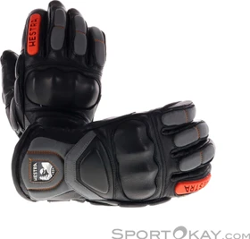 Hestra Impact Racing Skihandschuhe black/flame red
