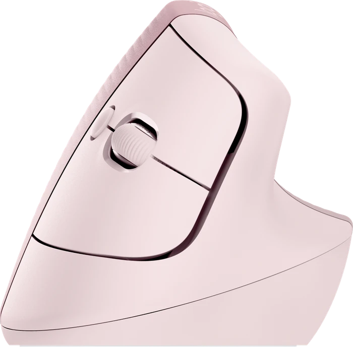 Logitech Lift Vertical Ergonomic Mouse, Rose, Logi Bolt, USB/Bluetooth