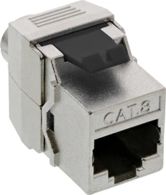 InLine Keystone Modul RJ-45 Buchse/Verlegekabel Cat8.1, SNAP-In