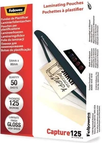 Fellowes Laminierfolien, 54x86mm, 2x 125µm, glänzend, 50 Stück
