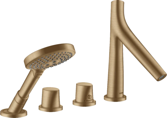 Hansgrohe Axor Starck Organic 4-Loch Fliesenrandarmatur mit Thermostat brushed bronze