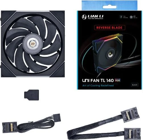 Lian Li Uni Fan TL 140 RGB Reverse Blade, schwarz, 140mm