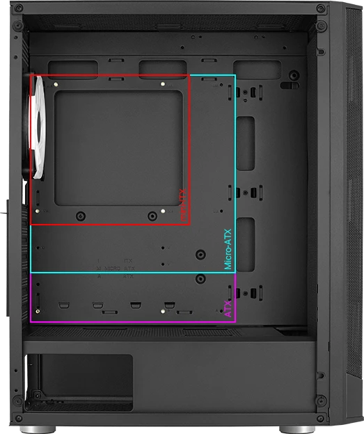 AeroCool Prism, Glasfenster