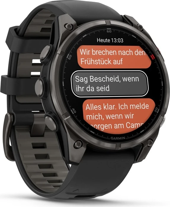 Garmin Fenix 8 Pro 47mm AMOLED carbon grey dlc titanium/black-pebble grey silicone