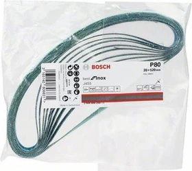 Bosch Professional J455 Best for Inox Schleifband K80, 20x520mm, 10 Stück