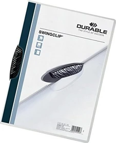 Durable Swingclip Klemmmappe, A4, schwarz/transparent, 25er-Pack