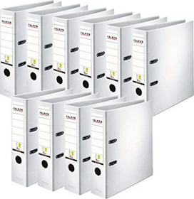 Falken Color Ordner 2-Ring PP, 80mm, A4, weiß, 10er-Pack