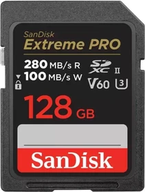 SanDisk Extreme PRO R280/W100 128GB, UHS-II U3, Class 10