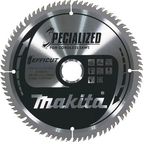 Makita Specialized Efficut Kreissägeblatt 80Z, 216x1.5x30mm, 1 Stück
