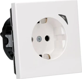 Jung Steckdose, 16 A, mit Funktionsanzeige, Safety Plus, Serie LS, alpinweiß