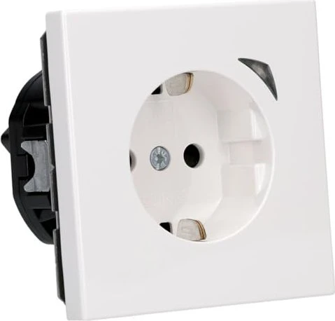 Jung Steckdose, 16 A, mit Funktionsanzeige, Safety Plus, Serie LS, alpinweiß