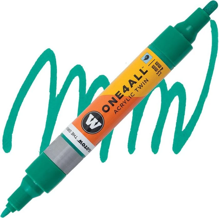 Molotow ONE4ALL Twin 1.5/4mm Acrylmarker lagunenblau
