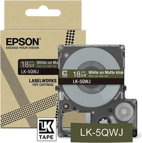 Epson LK-5QWJ Beschriftungsband, 18mm, schwarz/khaki matt