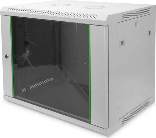 Digitus Professional Dynamic Basic Serie Wandschrank 9HE, Sicherheitsglastür, IP2X, grau, 450mm tief