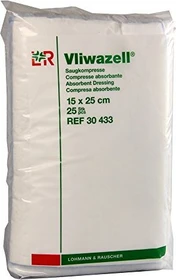 Lohmann & Rauscher Vliwazell Saugkompressen unsteril, 15 x 25cm, 25 Stück