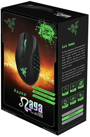 Razer Naga 2014 Left Handed Expert MMO Gaming Mouse, USB