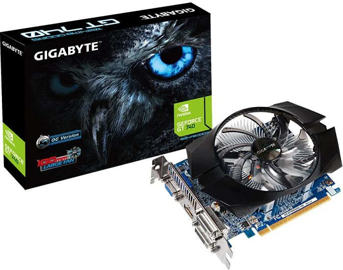 GIGABYTE GeForce GT 740 OC, 1GB GDDR5, VGA, 2x DVI, HDMI