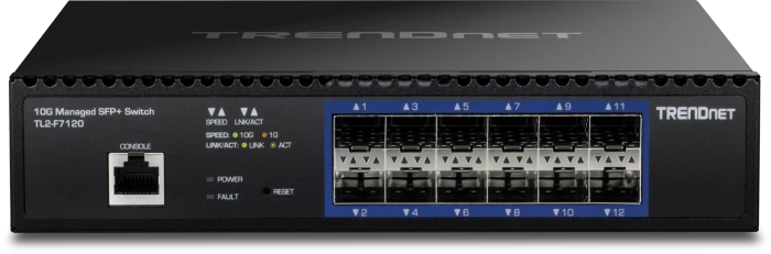 TRENDnet TL2 Desktop 10G Managed Switch, 12x SFP+