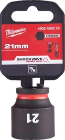 Milwaukee Shockwave Außensechskant Steckschlüssel 3/8", 21x34mm, 1 Stück