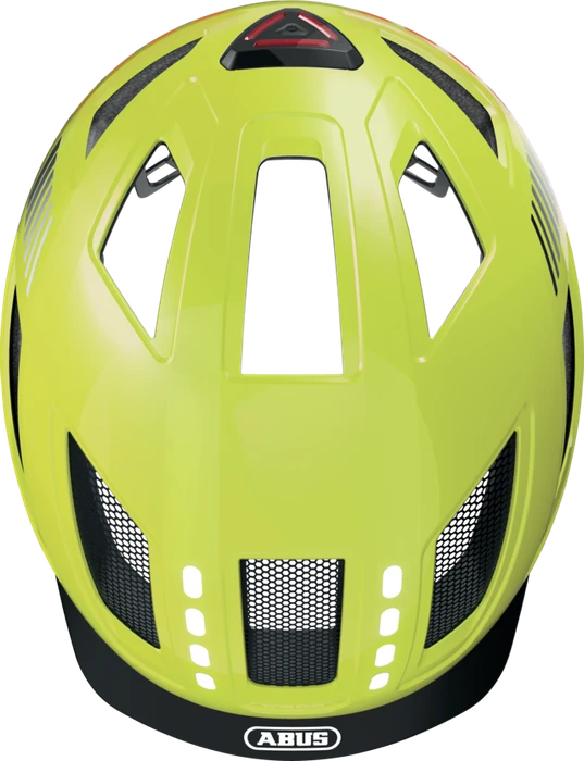 ABUS Hyban 2.0 LED Helm signal yellow shiny