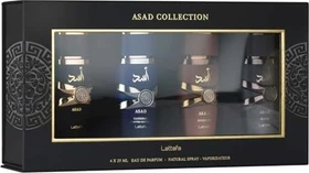 Lattafa Asad EdP 25ml + Asad Elixir EdP 25ml + Asad Bourbon EdP 25ml + Asad Zanzibar EdP 25ml Duftset