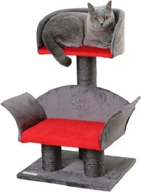 Kerbl Kratzbaum Lounge Deluxe, grau/rot