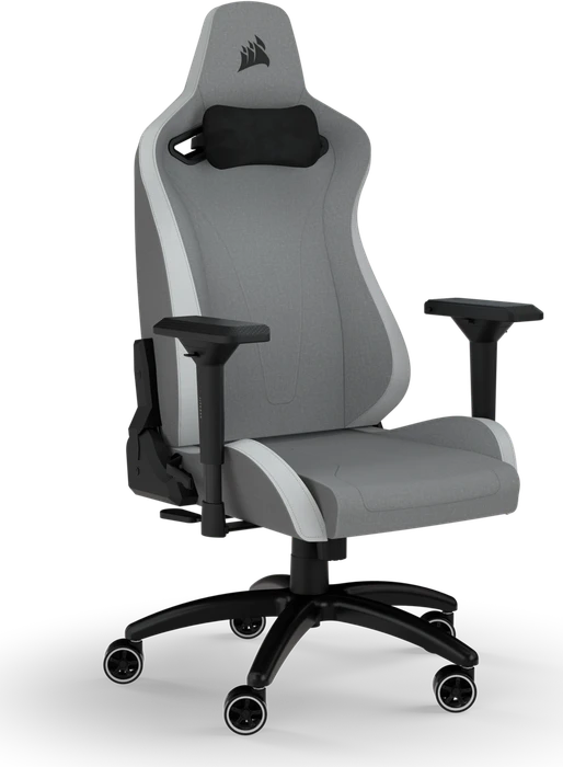 Corsair TC200 Soft Fabric Gamingstuhl, hellgrau/weiß
