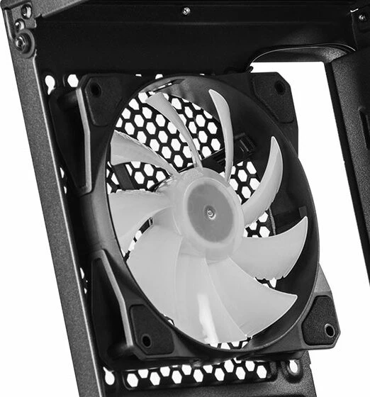 SilverStone Fara R1 Rainbow, schwarz, Glasfenster