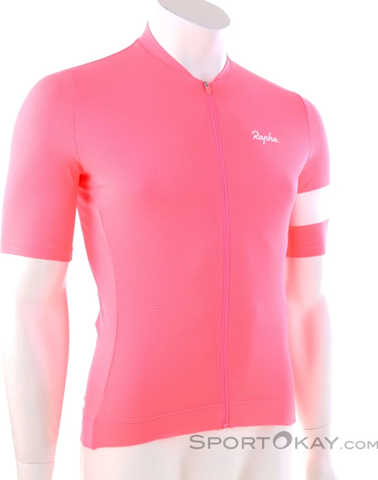 Rapha Core Lightweight Trikot kurzarm high vis pink/white (Herren)