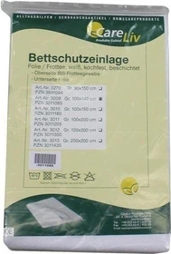 CareLiv Folie/Frottee Bettschutzeinlage, 100x140cm, 1 Stück