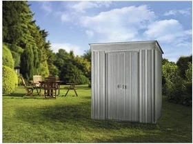 Globel Skillion 64 Gerätehaus silber metallic