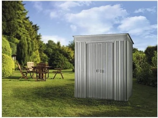 Globel Skillion 64 Gerätehaus silber metallic