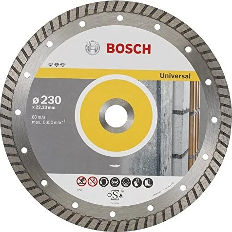 Bosch Professional Standard for Universal Turbo Diamanttrennscheibe, 230x2.5x22.23mm, 10 Stück