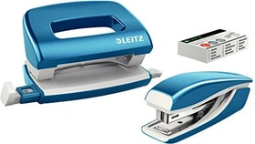 Leitz NeXXt WOW, Mini-Locher und Hefter, blau, Set