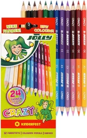 Jolly Supersticks Crazy Duo Buntstift sortiert, Etui, 12er-Set