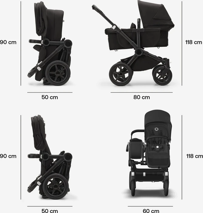 Bugaboo Donkey 5 Mono mitternachtsschwarz/schwarz