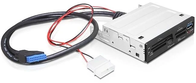 DeLOCK 3.5" USB 3.0 5 Slot Multi-Slot-Cardreader, USB 3.0 19-Pin Stecksockel [Stecker]