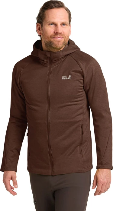 Jack Wolfskin Peak District Hooded FZ Jacke hot choc (Herren)