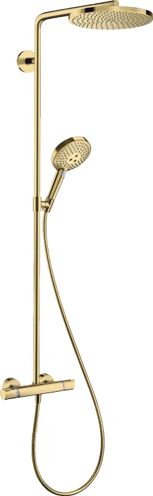 Hansgrohe Raindance S Showerpipe 240 1jet PowderRain EcoSmart mit Thermostat polished gold optic