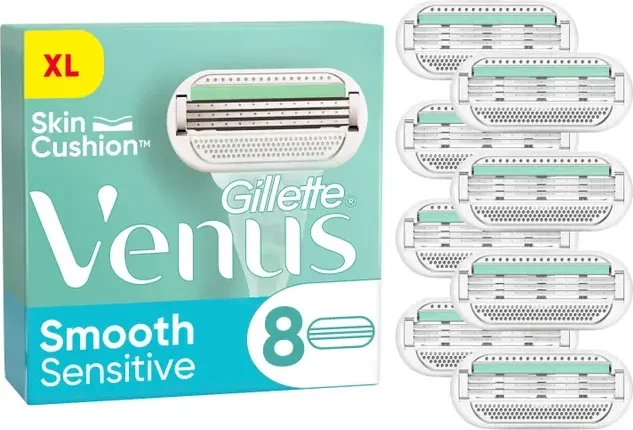 Gillette Venus Smooth Sensitive Rasierklinge, 8 Stück