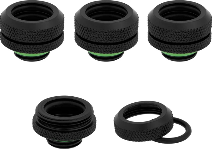 Corsair Hydro X Series XF Hardline, OD Fitting G1/4" auf 14mm, schwarz, 4er-Pack